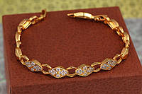 Браслет Xuping Jewelry ромб кавайи 17 см 8 мм золотистый