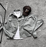 Мужской базовый костюм: рубашка+штаны (серый) kot6 качественная повседневная спортивная одежда для парней