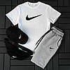 Спортивний костюм чоловічий чорний Nike комплект футболка шорти кепка комплекти чоловічі 3 в 1 літні на хлопця, фото 6