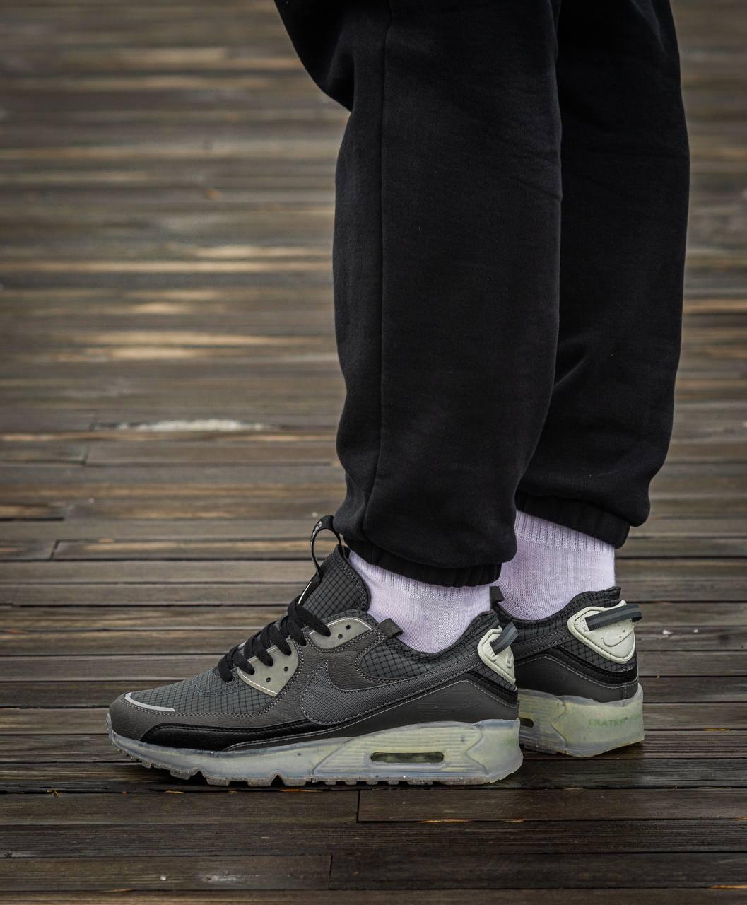 Чоловічі кросівки Nike Air Max 90 x Terrascape (темно-сірі з чорним) круті спортивні весняні кроси I1204 top, фото 1