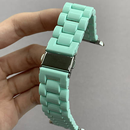 Ремінець для Apple Watch 44 mm ремінець під кераміку для годинника епл вотч 44 мм бірюзовий o7q, фото 3