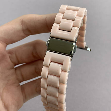 Ремінець для Apple Watch 45 mm ремінець під кераміку для годинника епл вотч 45 мм рожевий o7q, фото 4