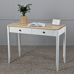 Столик письмовий "Хюгге" з натурального дерева на дві шухлядки