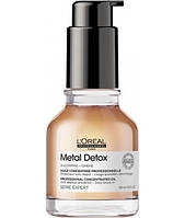 Профессиональное масло для уменьшения ломкости всех типов волос L'Oreal Metal Detox 50 мл