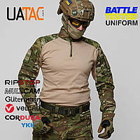Рубашка убакс бежевая с налокотниками тактическая боевая Ubacs UATAC Gen 5.4 Multicam Original камуфляжная