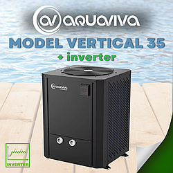 Тепловий інверторний насос Aquaviva Model Vertical 35, 90-160 м3, тепло/холод, 35,2 кВт, -10С, WiFi