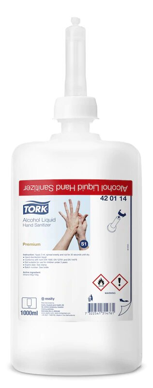 Рідкий спиртовий засіб для дезінфекції рук Tork S1 420114