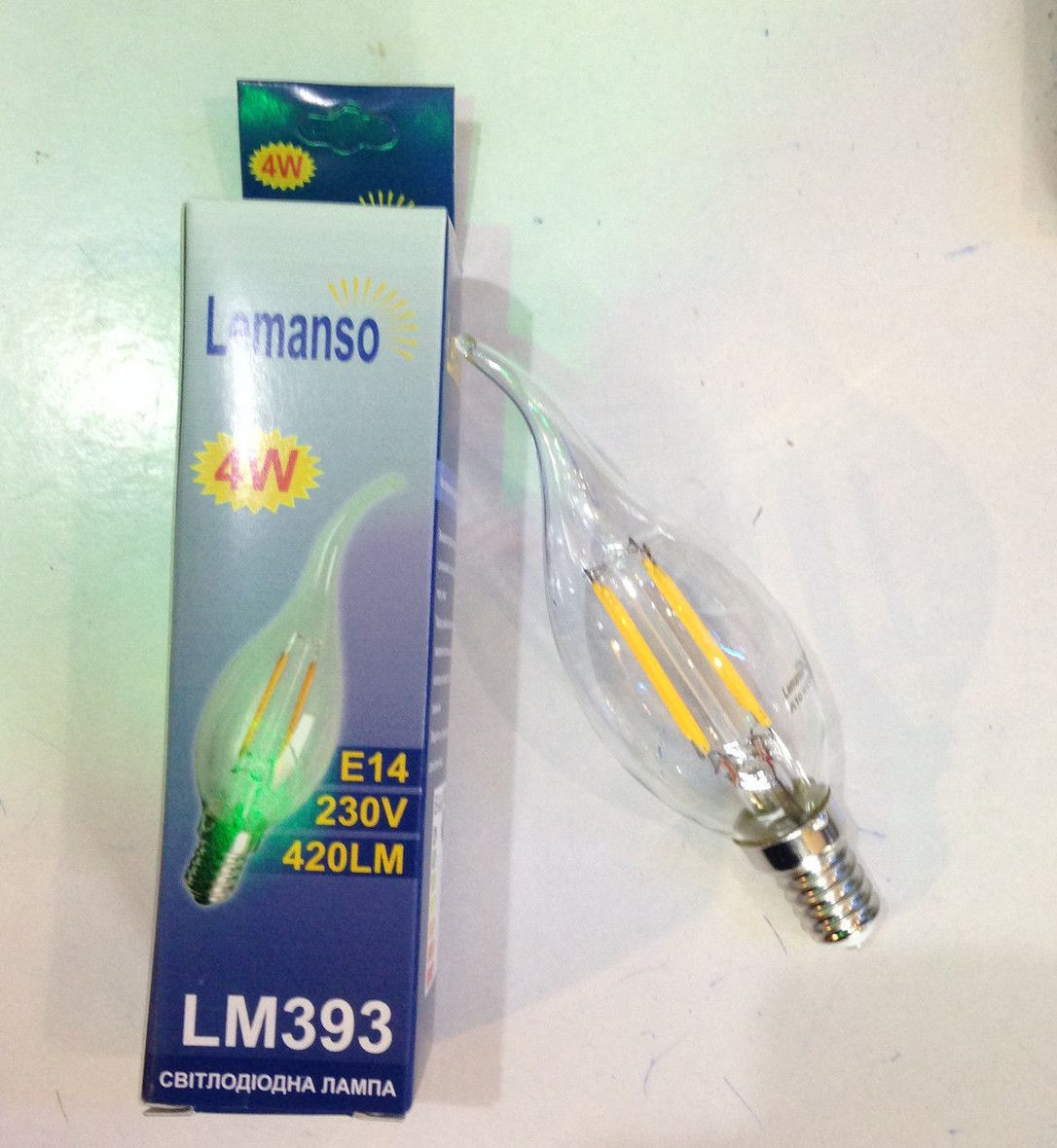 Лампа Lemanso св-ая C35T E14 4W 4LED 420LM 6500K / LM393 хвост