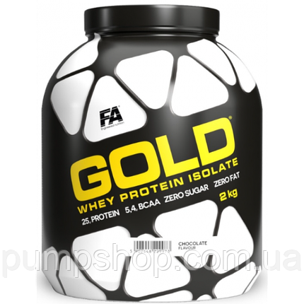 Протеїн ізолят Fitness Authority Gold Whey Protein Isolate 2000 г (шоколад ), фото 2