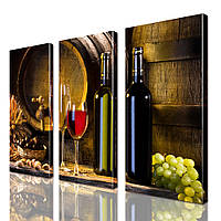 Картина модульная ArtStar для кухни вино 70х105 см