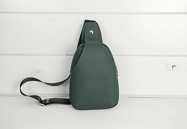 Шкіряна сумка Слінг №5, натуральна шкіра Grand, колір Зелений