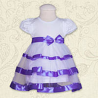 Платье с коротким рукавом Маленькая леди Бетис кулир фиолетовый 68