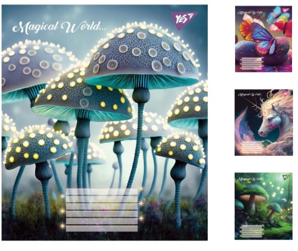 Зошит учнівський А5/12 лінія YES Magical world 25шт/упак, 766291