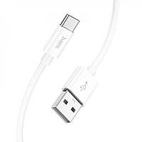 Кабель HOCO X87 USB AM to Type-C silicone data cable 3A 1m білий