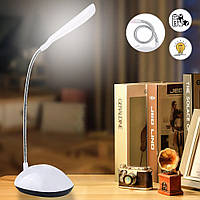 Настольная лампа на батарейках 3хААА "LED DESK Light X-7188" Белая, лед светильник на батарейках (GK)