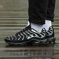 Мужские кроссовки Nike Air Max TN+ Black\Grey (чёрные с серым) качественные спортивные кроссы I1276 cross