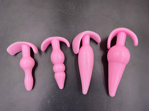 Набір Анальних пробок Anal Plug Kit . Анальний пробка набір Рожевий, фото 1