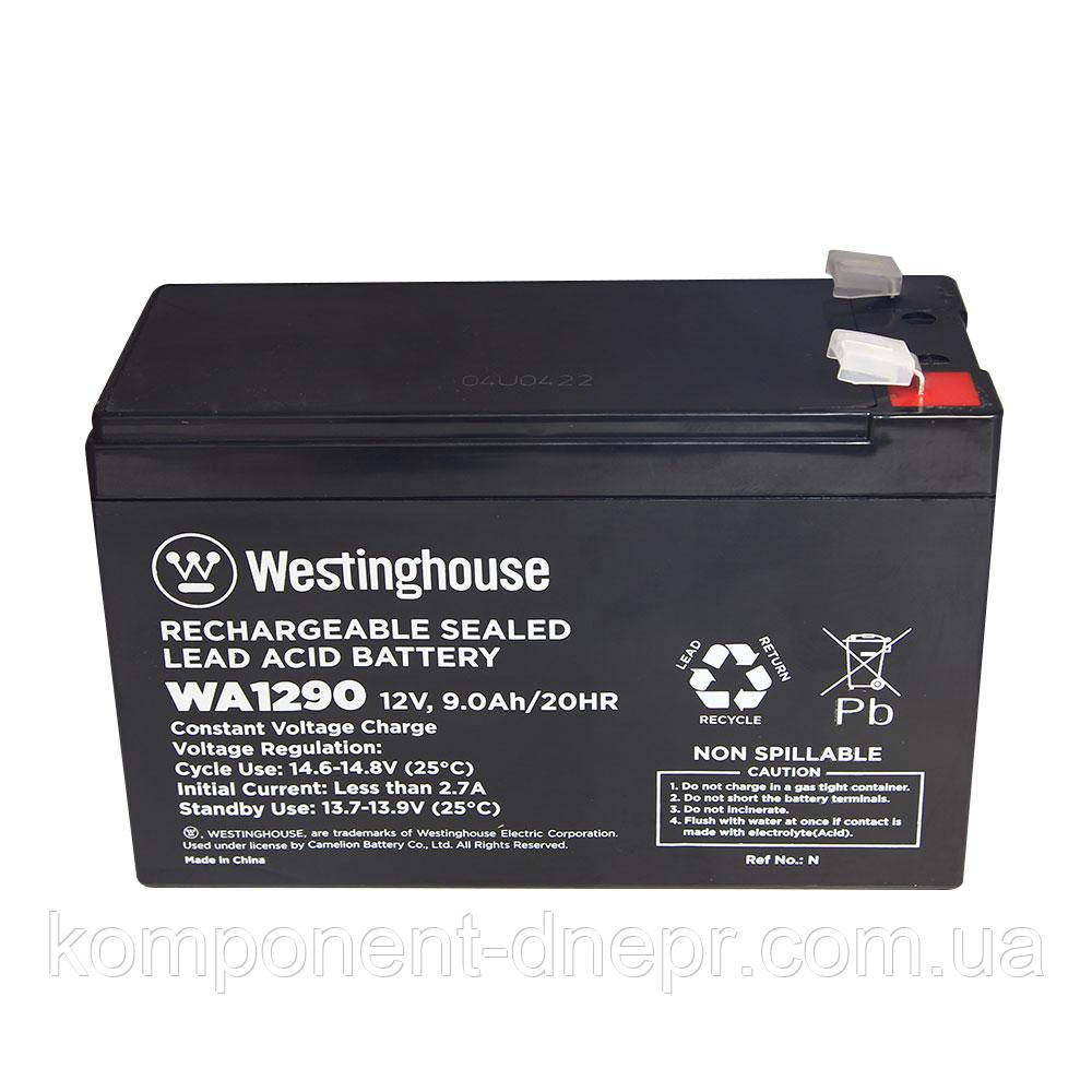 Свинцево-кислотна акумуляторна батарея Westinghouse 12 V, 9 Ah, terminal F2, 1 шт. 94*65*151 мм, фото 1