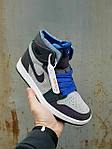 Жіночі кросівки Nike Air Jordan 1 High Zoom Air •Chameleon •  (сірі) високі повсякденні кроси Арт136 Найк top, фото 3