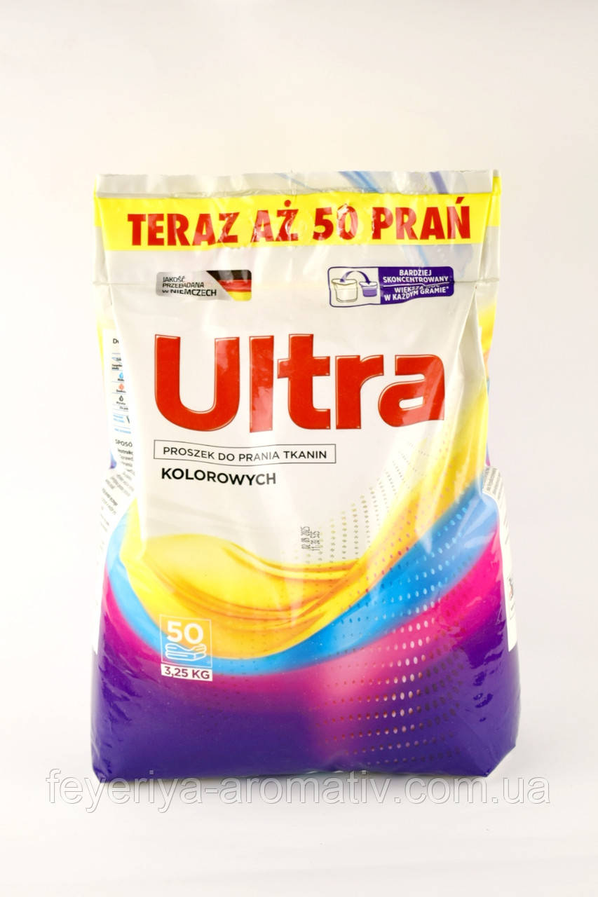 Пральний порошок для кольорових речей Ultra 50 циклів прання 3,25 кг Польща