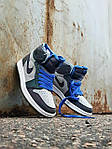 Жіночі кросівки Nike Air Jordan 1 High Zoom Air •Chameleon •  (сірі) високі повсякденні кроси Арт136 Найк top, фото 10
