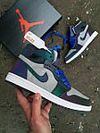 Жіночі кросівки Nike Air Jordan 1 High Zoom Air •Chameleon •  (сірі) високі повсякденні кроси Арт136 Найк top, фото 11