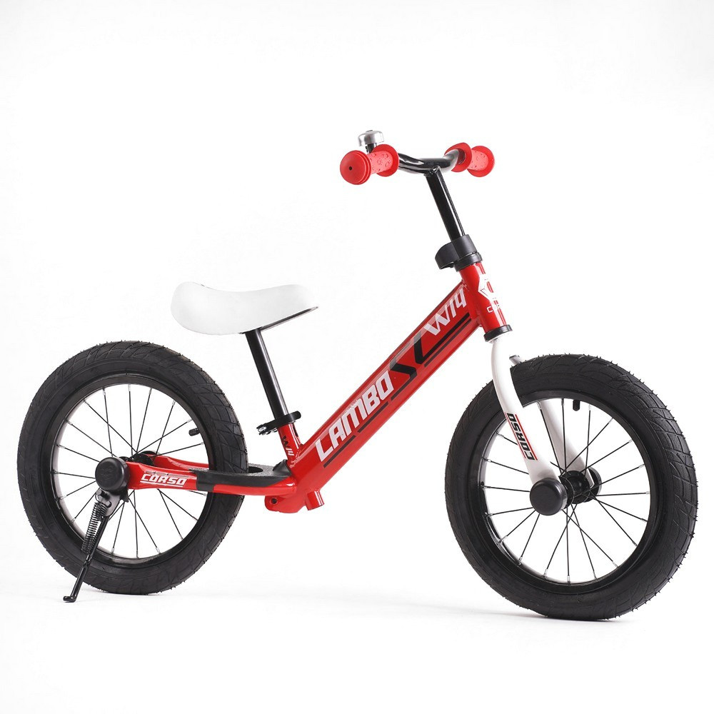 Велобіг Corso Lambo 14 L-0698, сталева рама, надувні колеса 14 дюймів, Червоний, фото 1