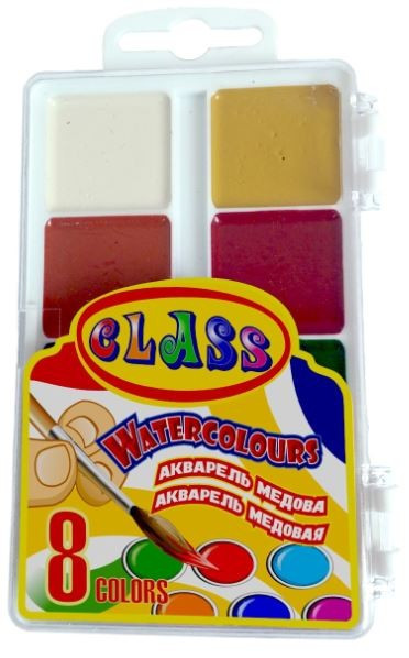 Акварель Class 8 кол б/п пластик