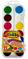 Акварель Class 12 кол б/п пластик