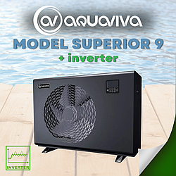 Тепловий насос Aquaviva Superior 9 інвертор, 20-40 м3, нагрівання/охолодження, 9.03 кВт, -10С, WiFi