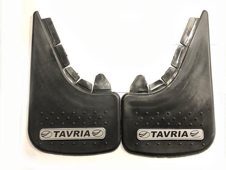 Бризковики малі Elegant для TAVRIA Срібний напис / З видавленими шипами 2 шт, фото 1