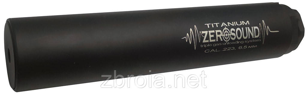 Глушник Zero Sound TITANium кал. 223 Rem - 6,5 Creedmoor. Резьба 1/2"-20 UNF