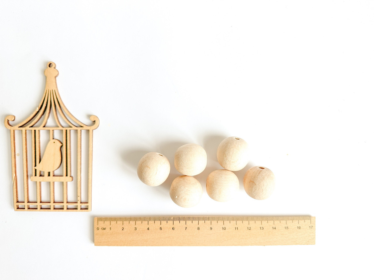 Намистина куля букова 25мм, фото 1