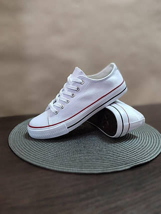 Білі кеди чоловічі конверси converse літні тканинні текстильні сітка, фото 1
