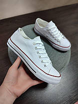 Білі кеди чоловічі конверси converse літні тканинні текстильні сітка, фото 4