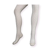 Колготки дитячі ажурні бавовна Африка, 18 розмір 116-122 см, 4-6 років, світло-сірий ромбик, 08231, фото 3