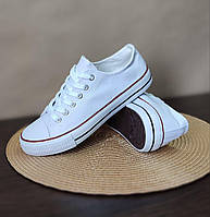 Кеди БІЛІ під CONVERSE без написів конверси кросівки текстиль