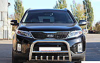 Кенгурятник из нержавеющей стали Kia Sorento XM 2009-2015 Передняя защита на 6 клыков