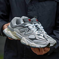 Мужские кроссовки New Balance 9060 White\Grey (серые с белым) спортивные демисезонные кроссы I1273 43 cross