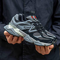 Мужские кроссовки New Balance 9060 Black\Grey (серые с чёрным) спортивные демисезонные кроссы I1274 43 cross