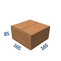 Картонная коробка / Гофроящик 165*165*85 (четырехклапанная)