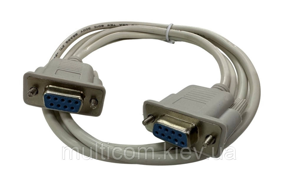 05-08-101. Шнур Null modem DB9 (COM) — DB9 (COM) (гнідо — гніздо), 1,3 м