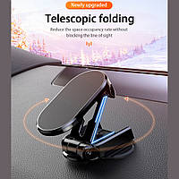 Металевий магнітний автомобільний утримувач для смартфона 360° чорний