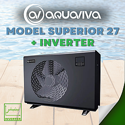 Тепловий насос Aquaviva Superior 27 інвертор, 65-120 м3, нагрівання/охолодження, 27,28 кВт, -10С, WiFi