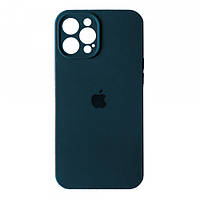 Чохол бампер силіконовий Apple iPhone 13 Pro Max Silicone Case Синій abyss blue Soft-touch Full Camera