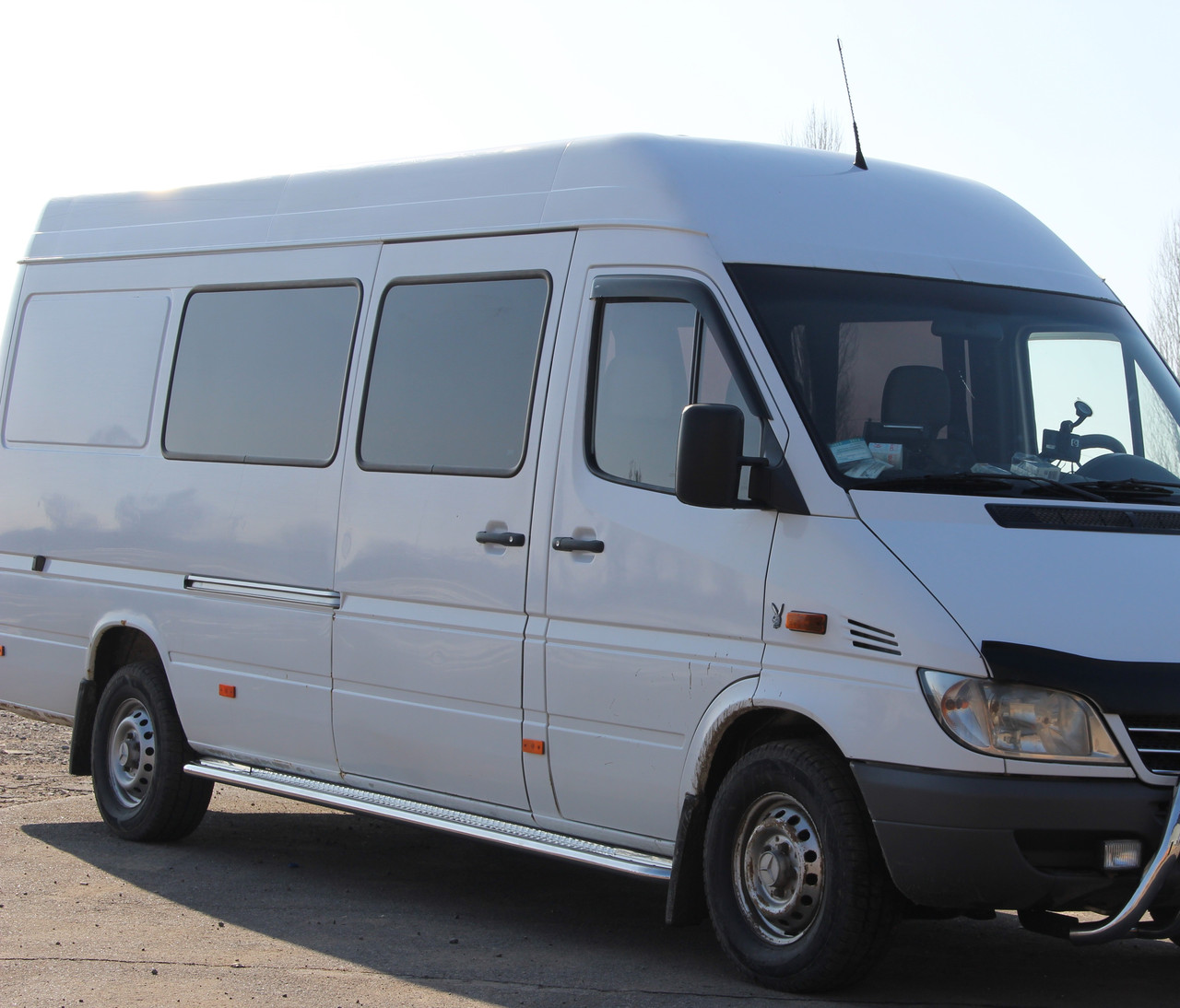 Підніжки майданчик Mercedes Sprinter 1995-2014+ Бічний захист дуги