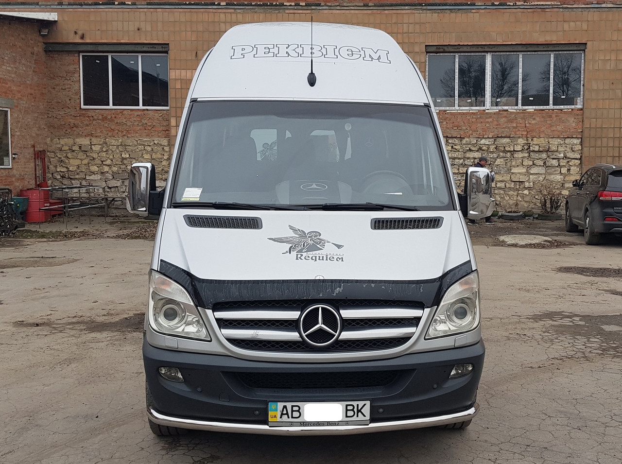 Кенгурятник УС одинарний Mercedes Sprinter 1995-2014+ передній захист із нержавіючої сталі