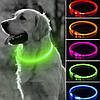Нашийник для собак зі світлодіодним підсвічуванням 70 см 70 см Зелений, фото 2