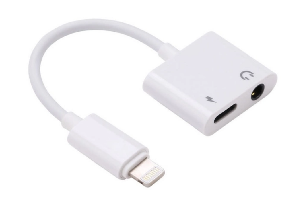 Перехідник адаптер J-009 Lightning to 3.5 AUX (F) - Lightning (F), фото 1