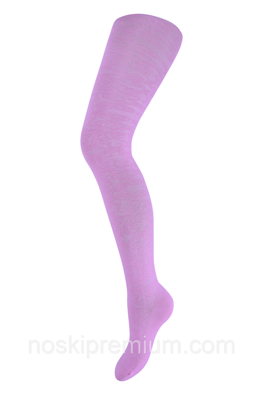 Колготки дитячі ажурні бавовна Африка, 18 розмір, 110-122 см, 4-6 років, рожевий візерунок, 08236, фото 1